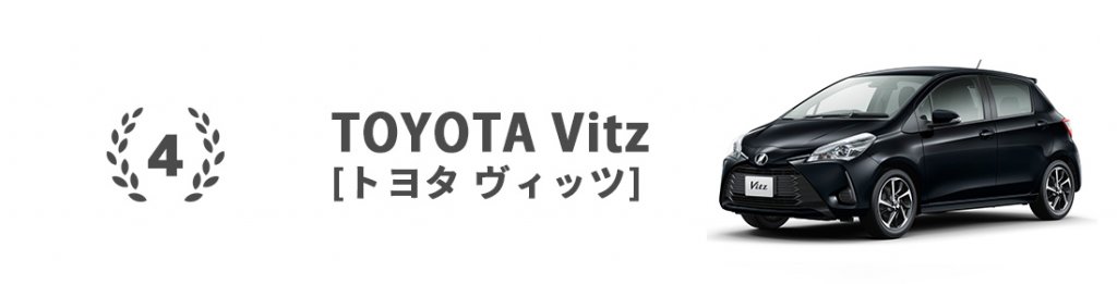 ランキング第四位はトヨタ ヴィッツ！ノートやアクアなどのセカンドステージのコンパクトカー対象パネルがポイント3倍