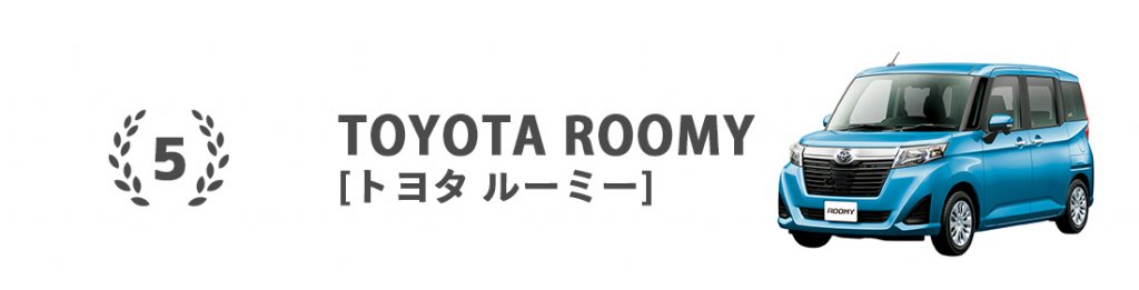 ランキング第五位はトヨタ ルーミー！ノートやアクアなどのセカンドステージのコンパクトカー対象パネルがポイント3倍