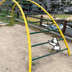 カトリさん、ぼーっと休憩ー浜松城公園への旅