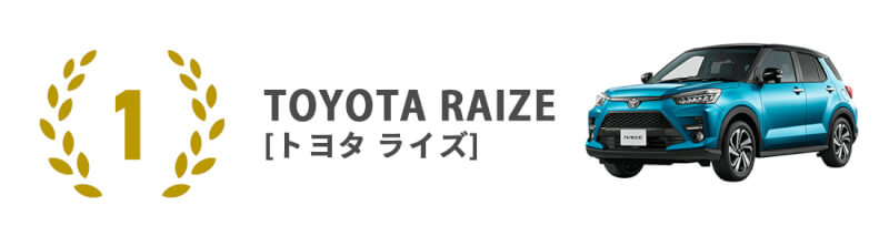 ランキング第一位はトヨタ ライズ！ノートやアクアなどのセカンドステージのコンパクトカー対象パネルがポイント3倍