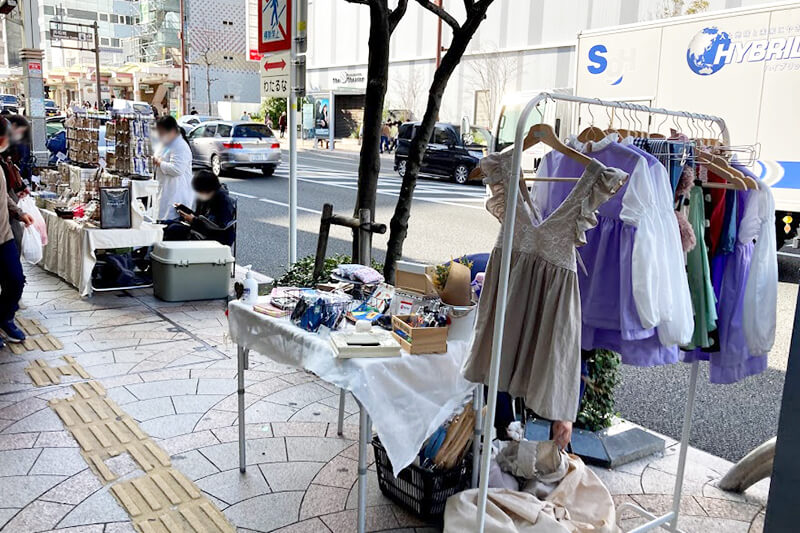 浜松をドライブ！car trip 浜松 ゆりの木通り手作り品バザール ゆりの木通り 浜松駅 商店街 ハンドメイド