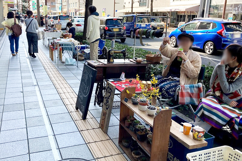 浜松をドライブ！car trip 浜松 ゆりの木通り手作り品バザール ゆりの木通り 浜松駅 商店街 ハンドメイド